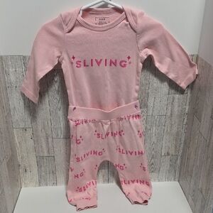 Paris Hilton Pink 'Sliving' 2 Piece Set